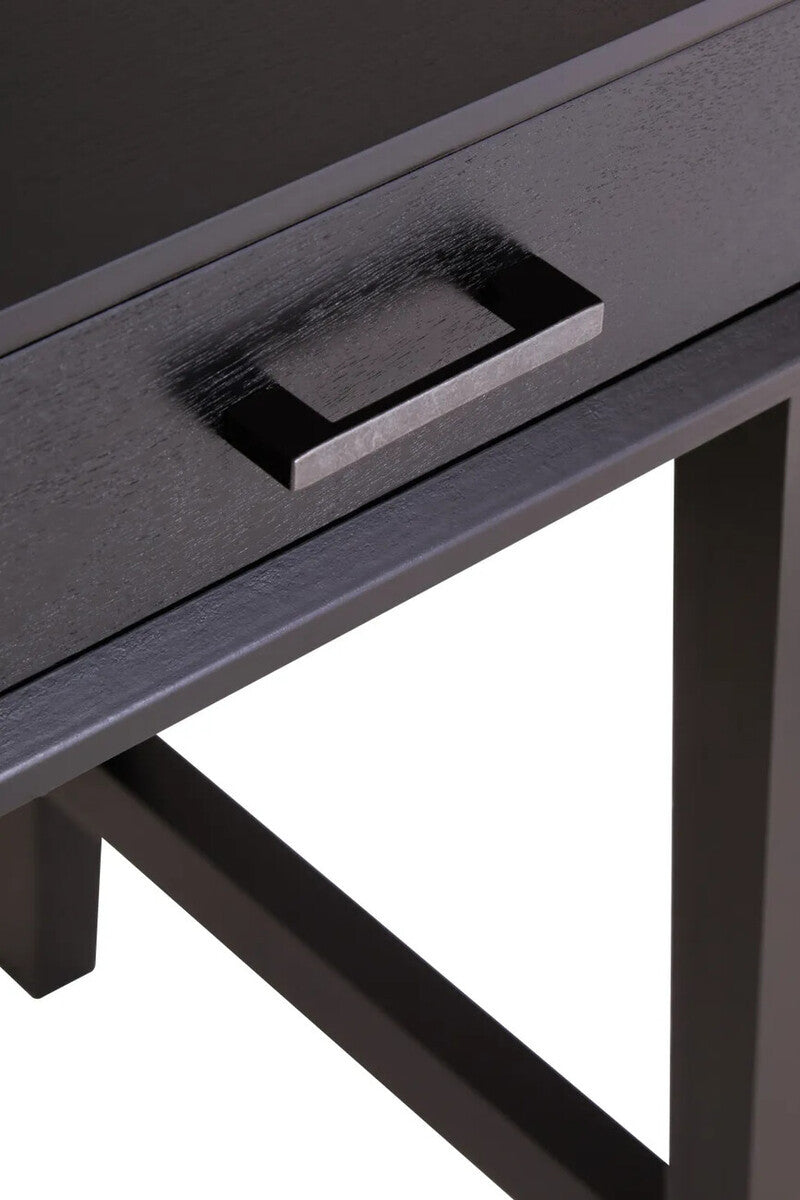 Blake Black Bedside Table 66cm