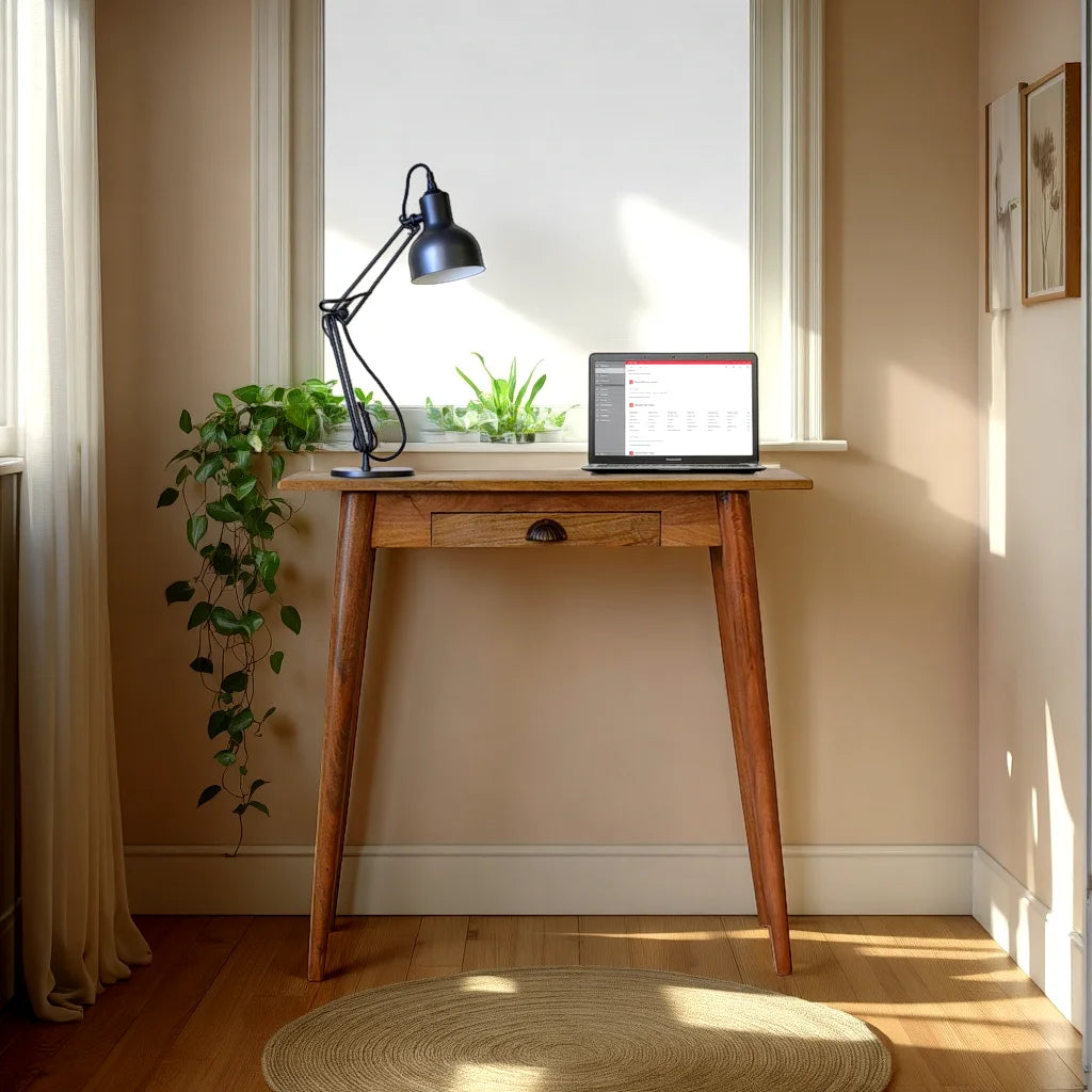 Mini Jonah Handmade Solid Wood Small Desk | malletandplane.com