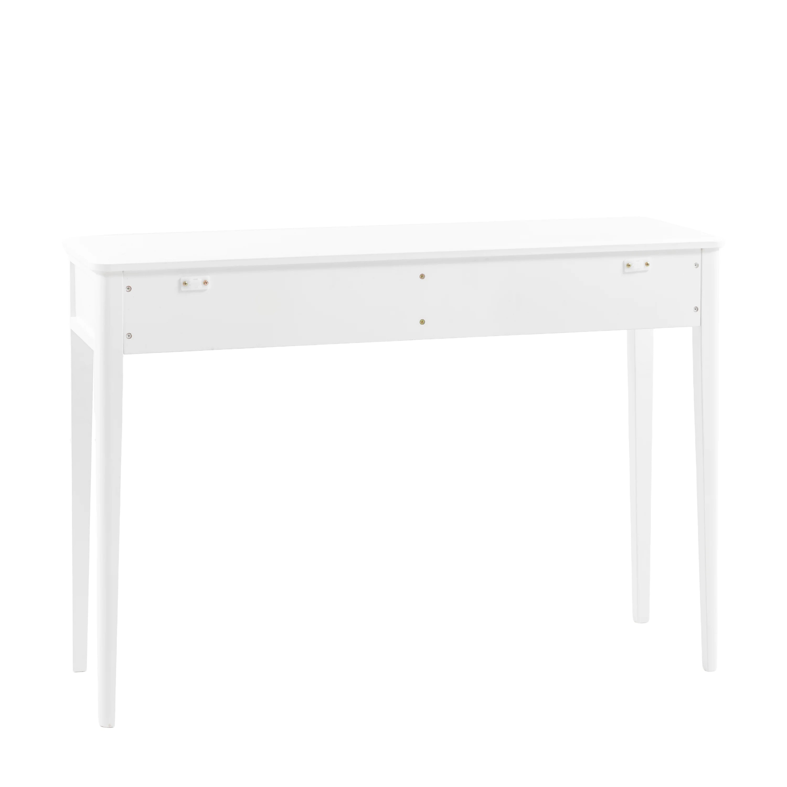 White desk on a white background