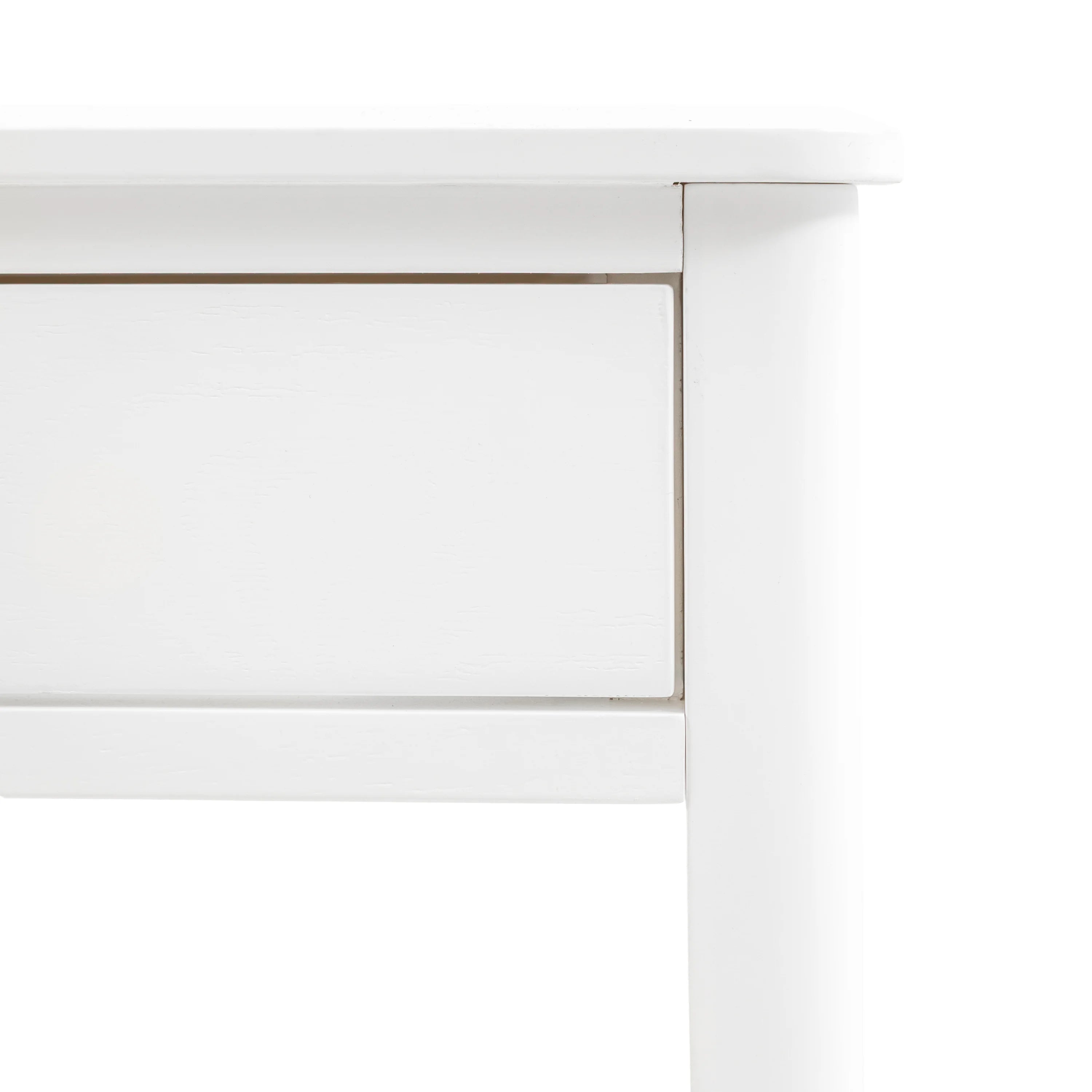 Alvar white console table detail