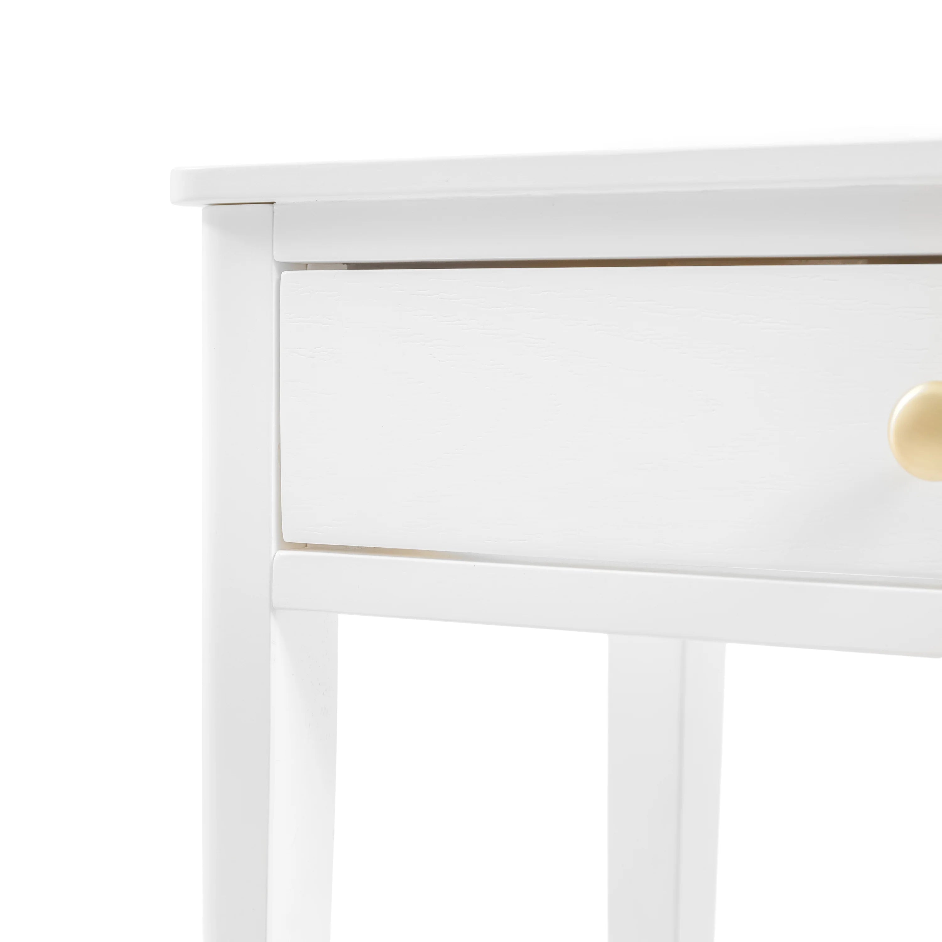 Alvar white console table close detail