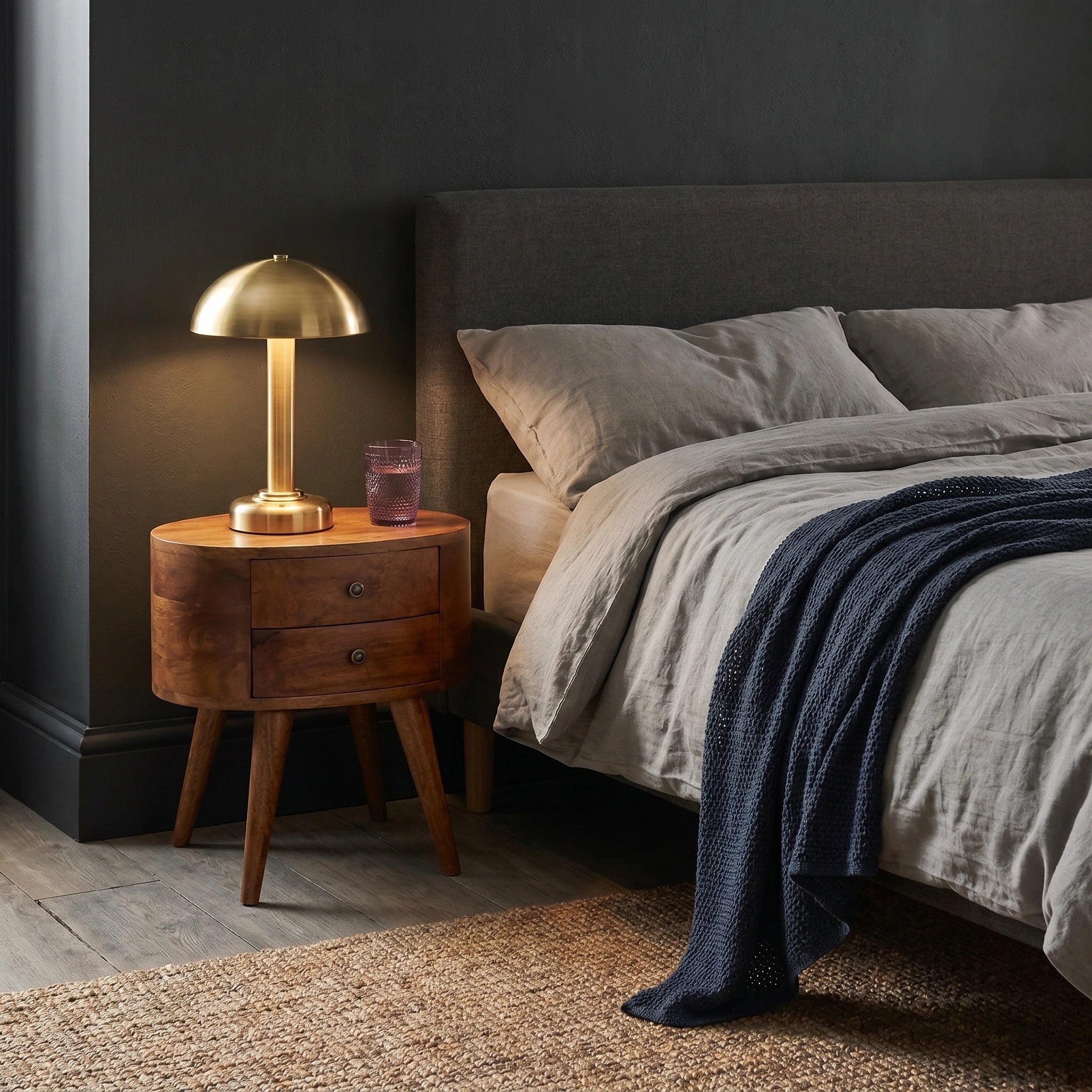 Rechargeable Bedside Lamp – Cordless – Bridport Warm Brass