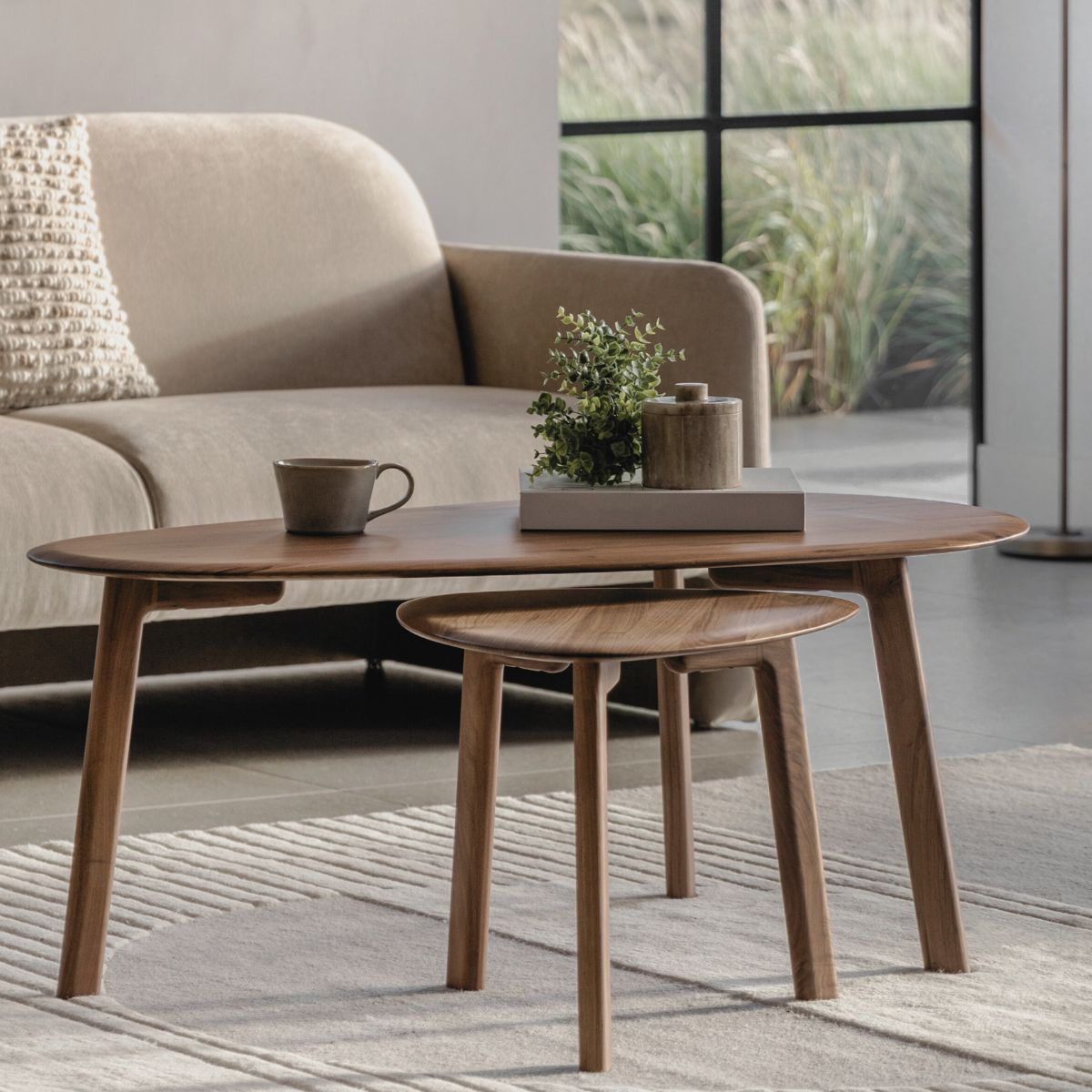 CADIZ Walnut Coffee Table Nest | malletandplane.com