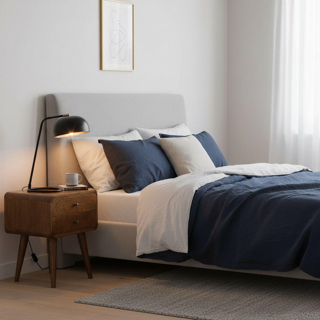 BRIAR Bedside Reading Lamp – Matt Black & Antique Brass