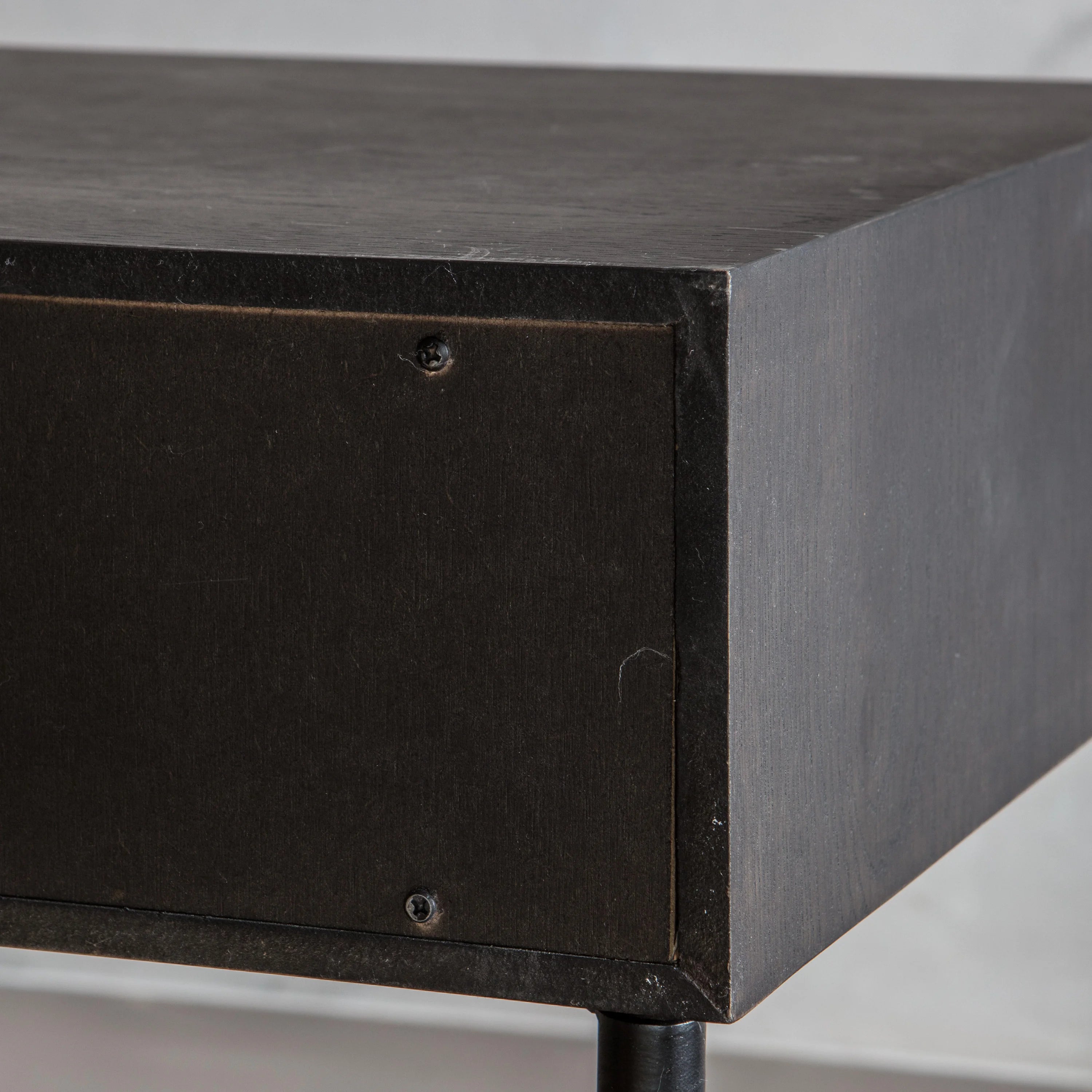 Kenton black oak 1 drawer bedside table