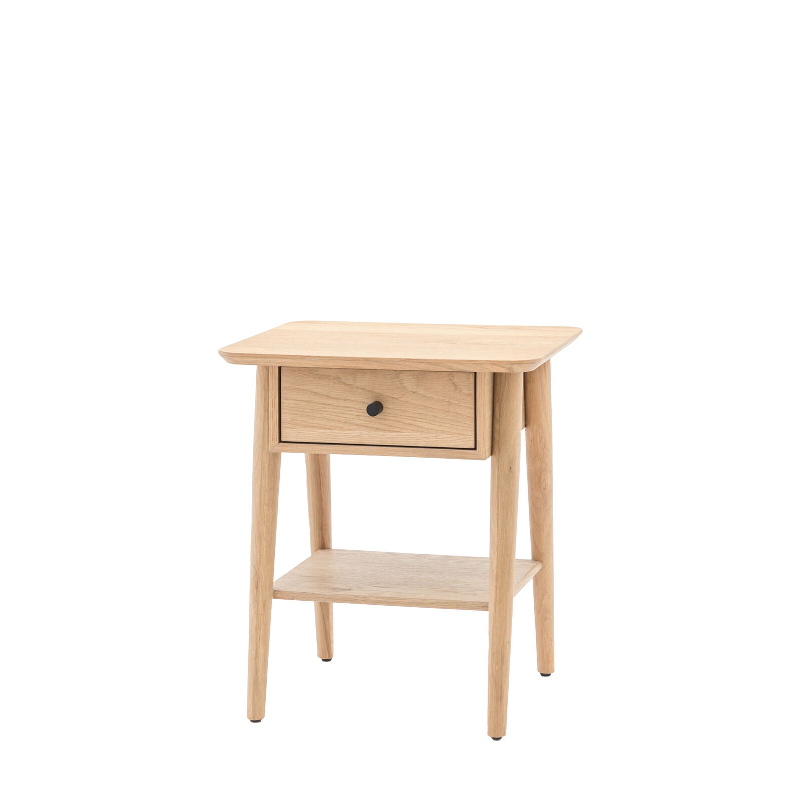 HATFIELD Oak Bedside Table — 1 Drawer | malletandplane.com