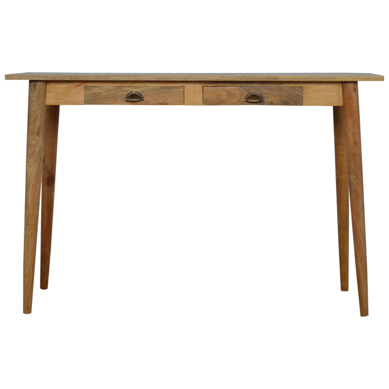 Jonah Desk – Solid Wood, 2 Drawer – Light Mango