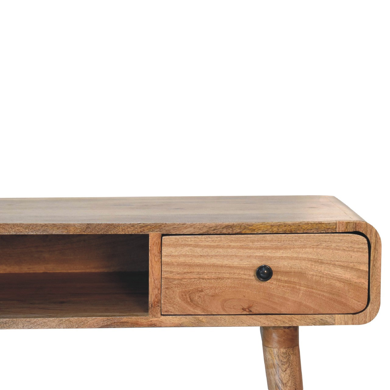 Compact Solid Wood Writing Desk with Drawer | Peckham