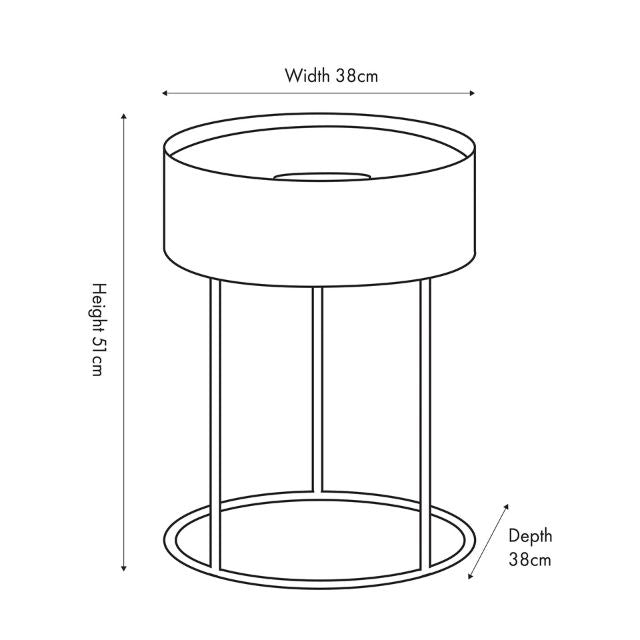 Leif Side Table – Black Wood Veneer & Metal Storage | Mallet & Plane