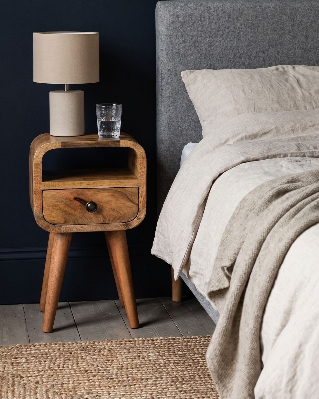 Modal 20cm Extra Narrow Bedside Table