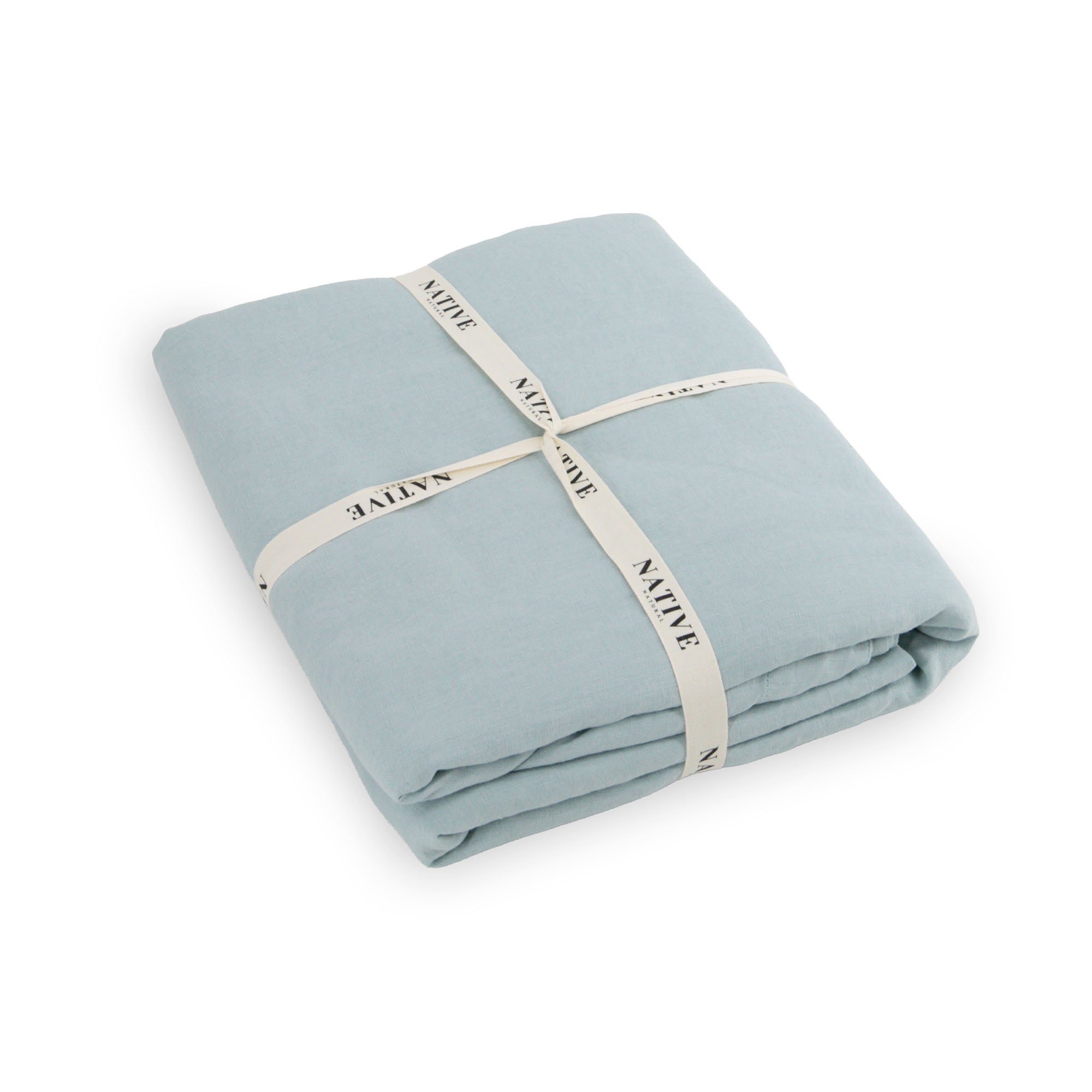 Native Linen Double Duvet Cover – Duck Egg | malletandplane.com