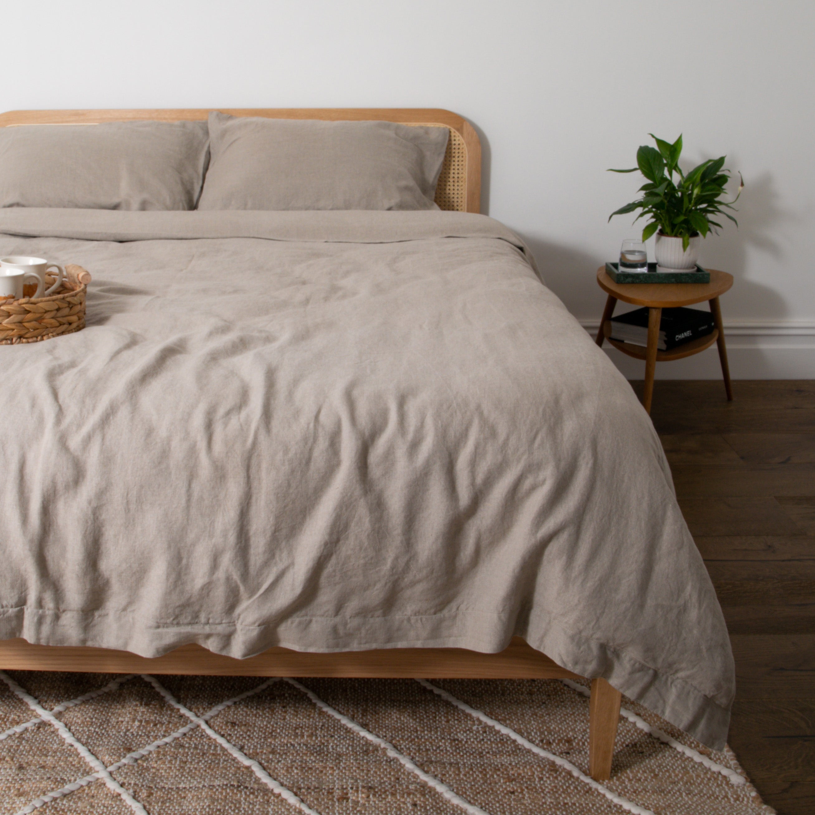 Native Linen Super King Duvet Cover – Oat | malletandplane.com