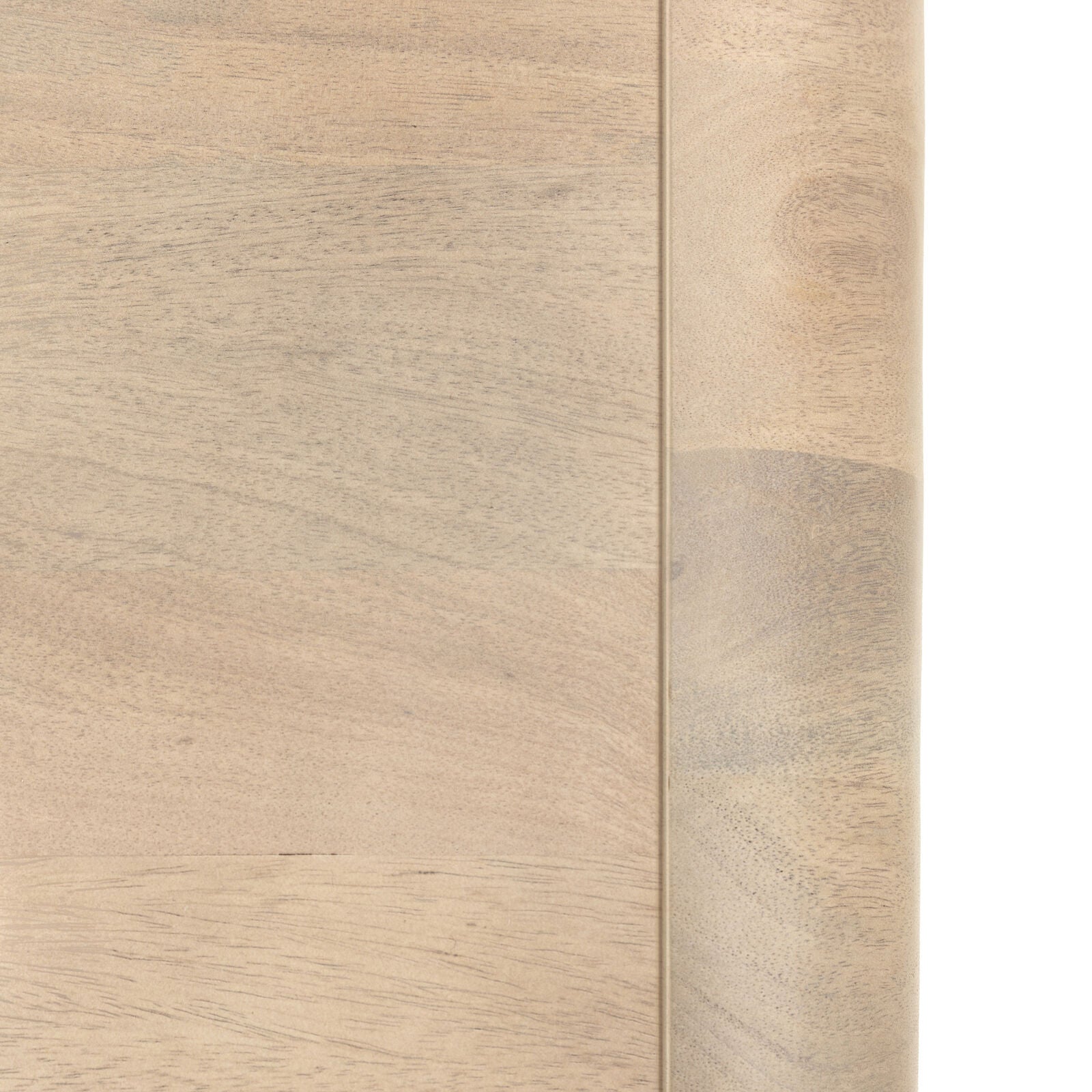 Rocca mango 3 door sideboard with fluted door fronts, curved edges and brushed brass hardware | malletandplane.com