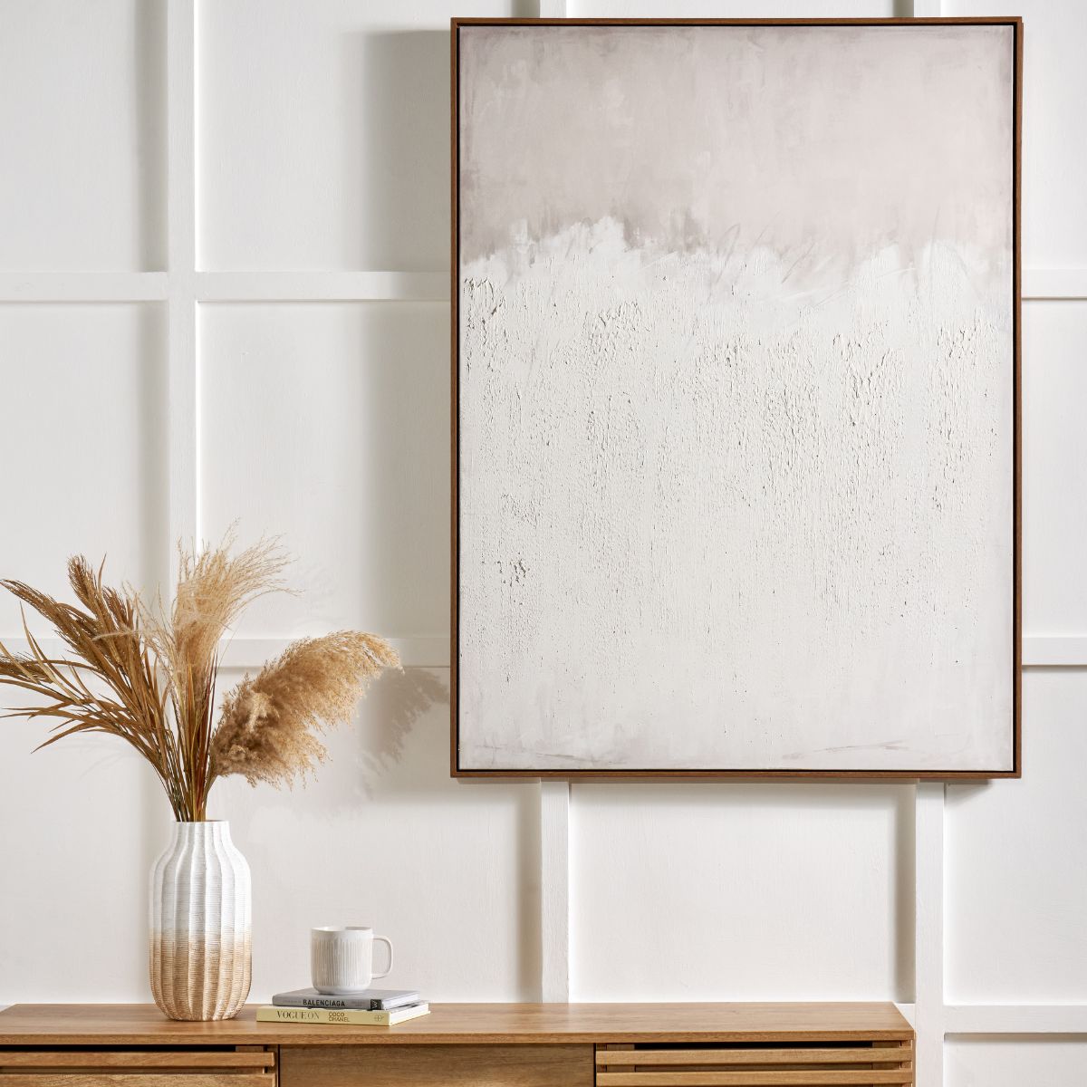 SOFT FORM – Abstract Canvas with Natural Frame
