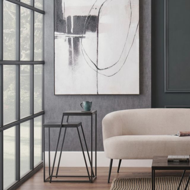 Vidar Side Tables (Set of 2) – Black Ash Veneer & Metal Frame | malletandplane.com