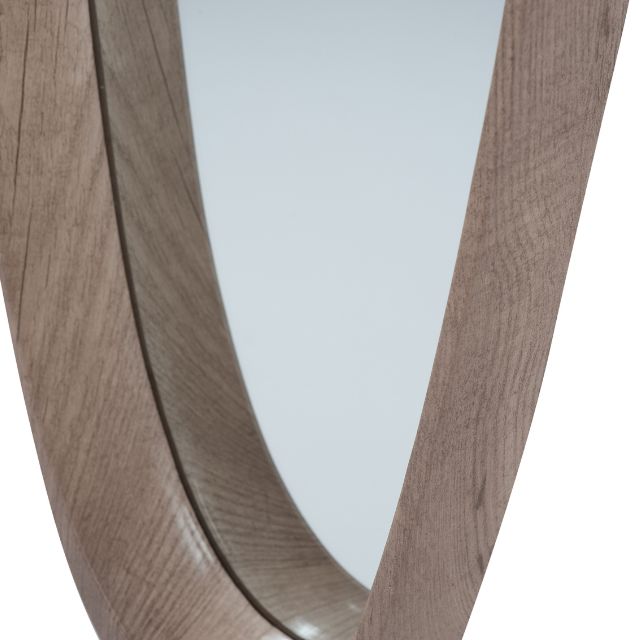 VIDA Natural Wood Veneer Teardrop Wall Mirror | malletandplane.com
