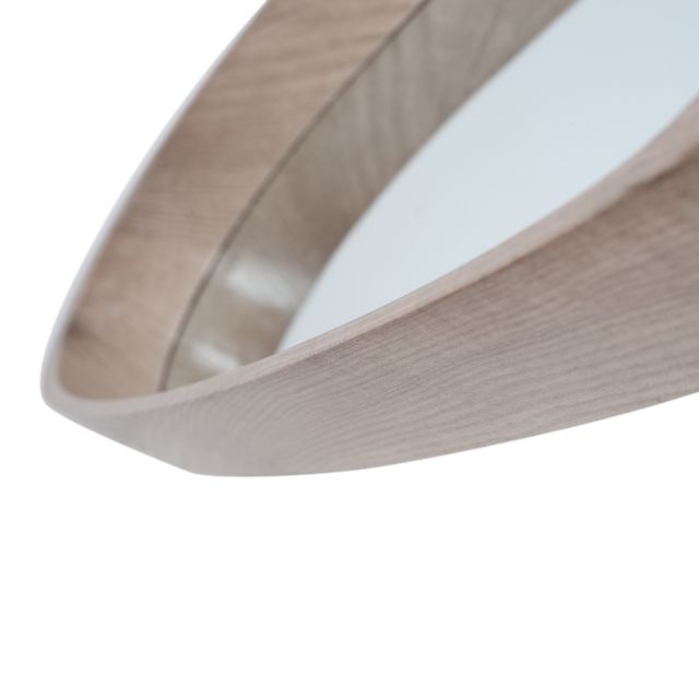 VIDA Natural Wood Veneer Teardrop Wall Mirror | malletandplane.com