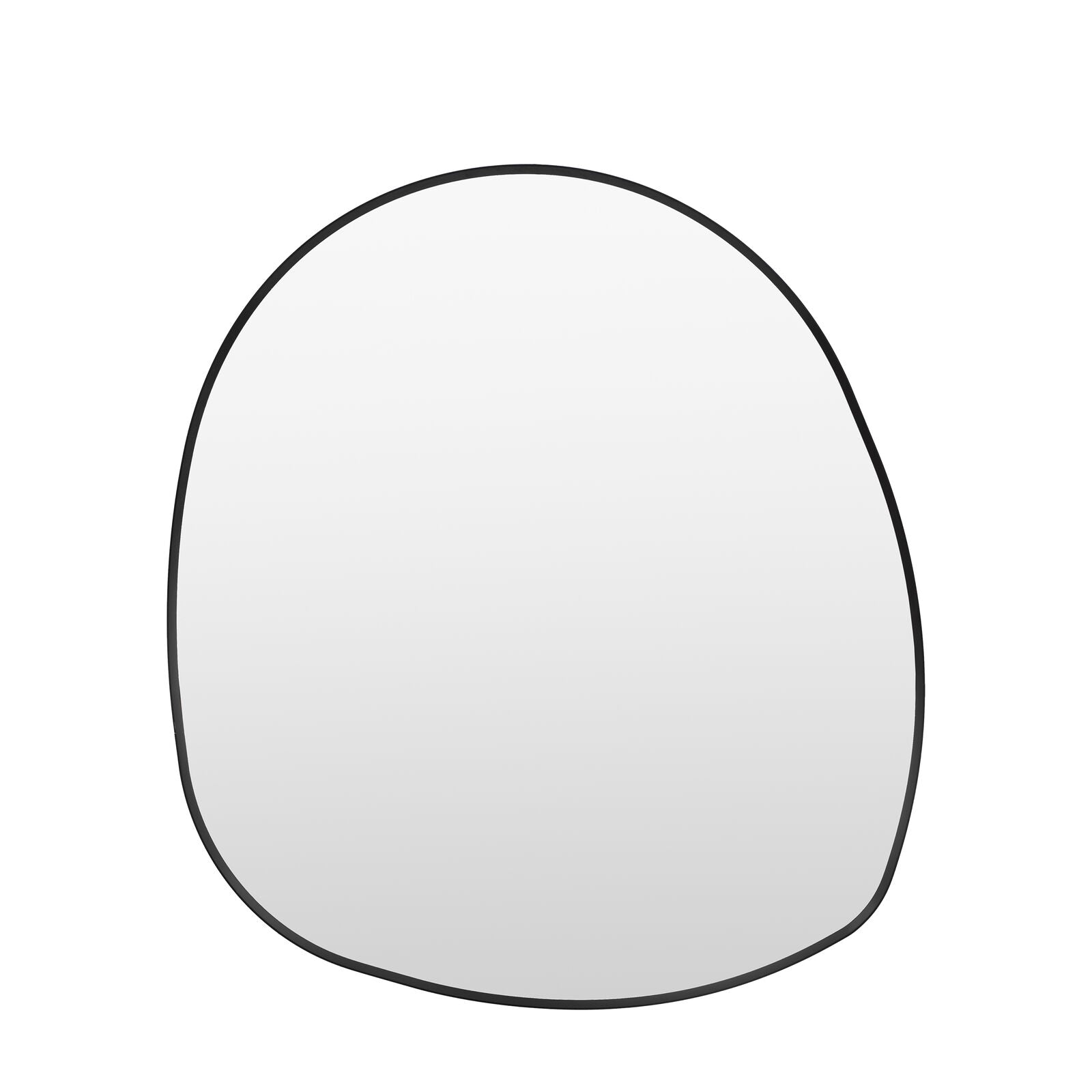 LOMA Large Black Frame Pebble Mirror | malletandplane.com