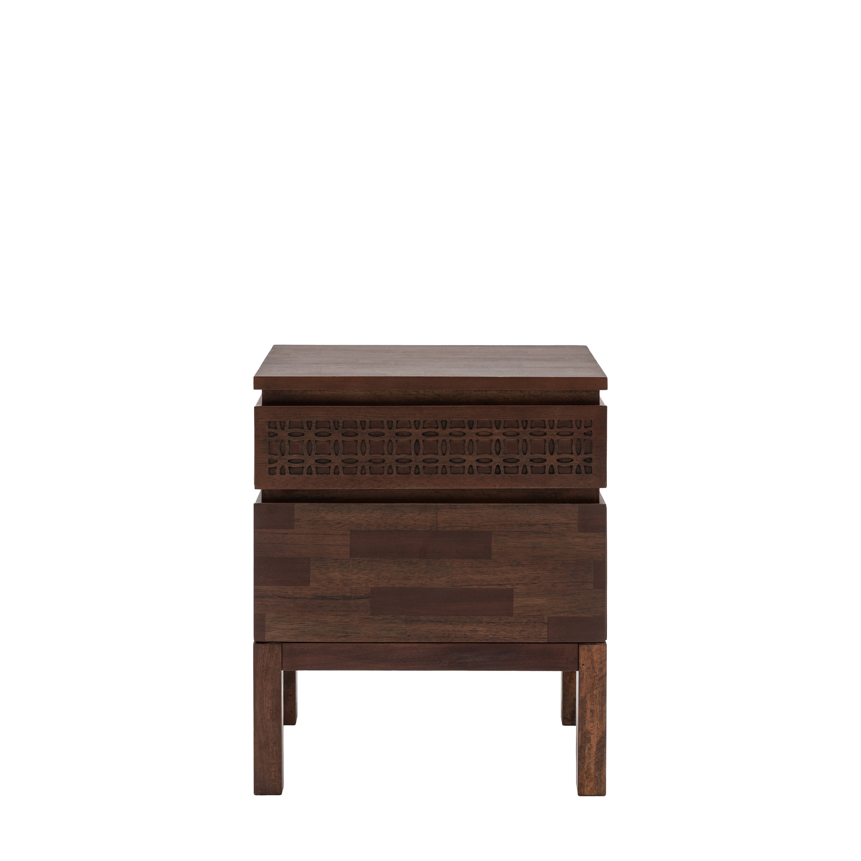 Laylah Brown 2 Drawer Bedside Table - product view 1