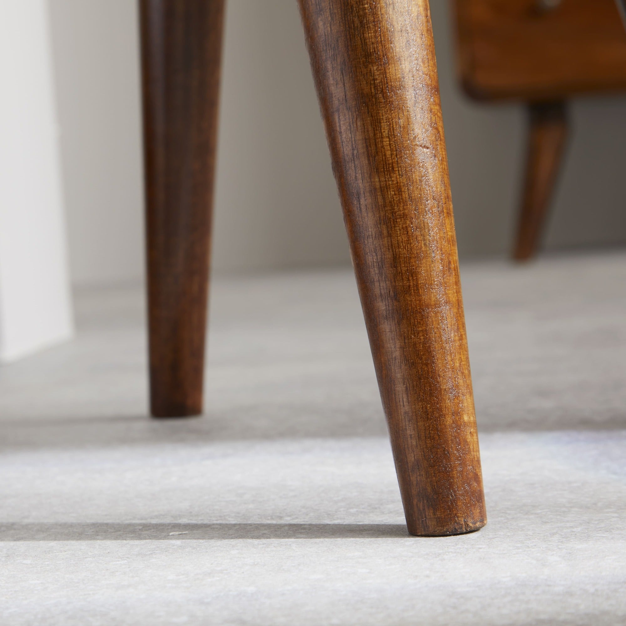 Century 2 Drawer Solid Wood Standard Bedside Table in Deep Chestnut Finish | malletandplane.com