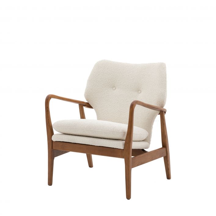 ARNY Cream Mid Century Style Small Armchair | MalletandPlane.com