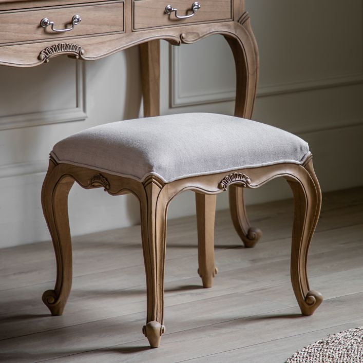 Marie solid mindy wood French style 3 drawer dressing table | malletandplane.com