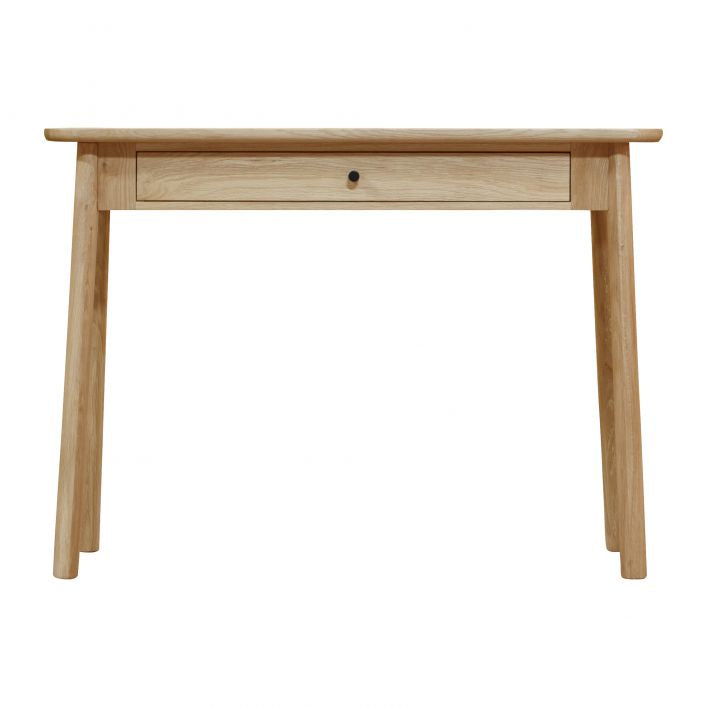 Alfie handmade European oak dressing table with one drawer | malletandplane.com