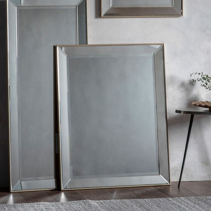 Baker full length wall mirror with champagne frame | malletandplane.com