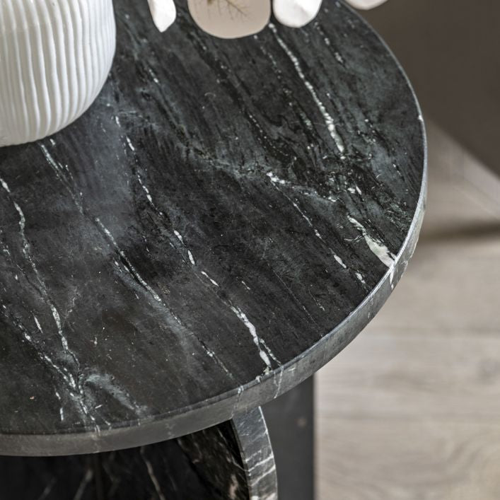 Siena solid marble side table | malletandplane.com