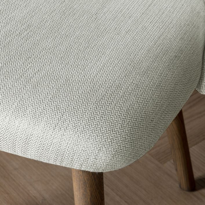 Edgar set of 2 dining chairs with ash legs and linen upholstery | MalletandPlane.com