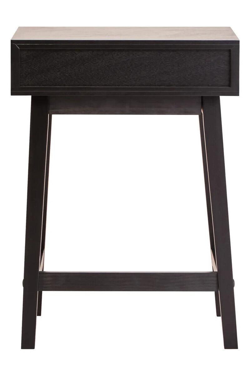 Blake Black Bedside Table 66cm