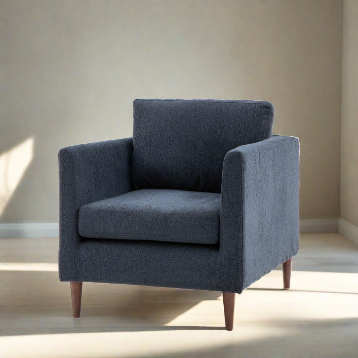 Chester Contemporary Style Charcoal Armchair | malletandplane.com