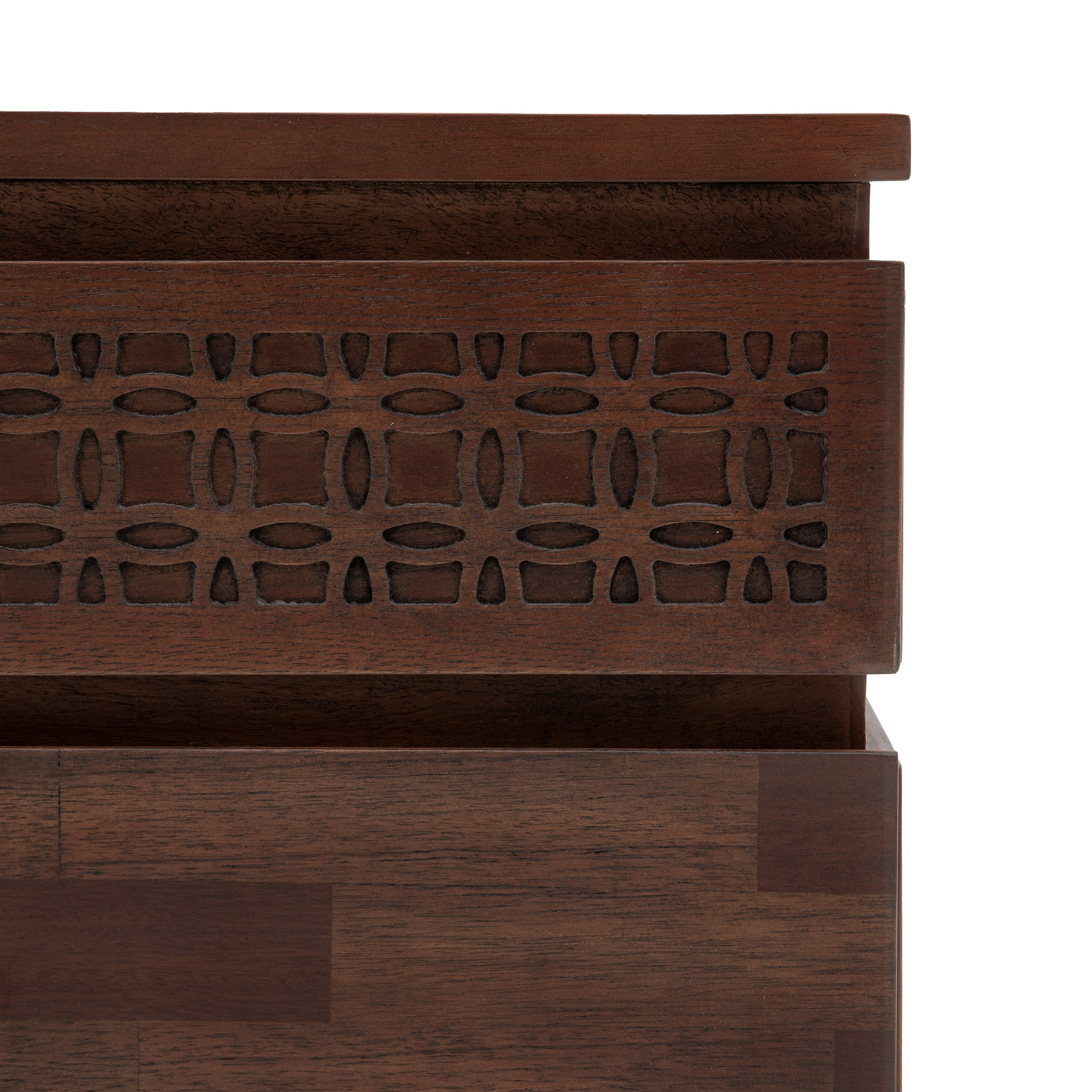 Laylah Brown 2 Drawer Bedside Table - detail and lifestyle view 7