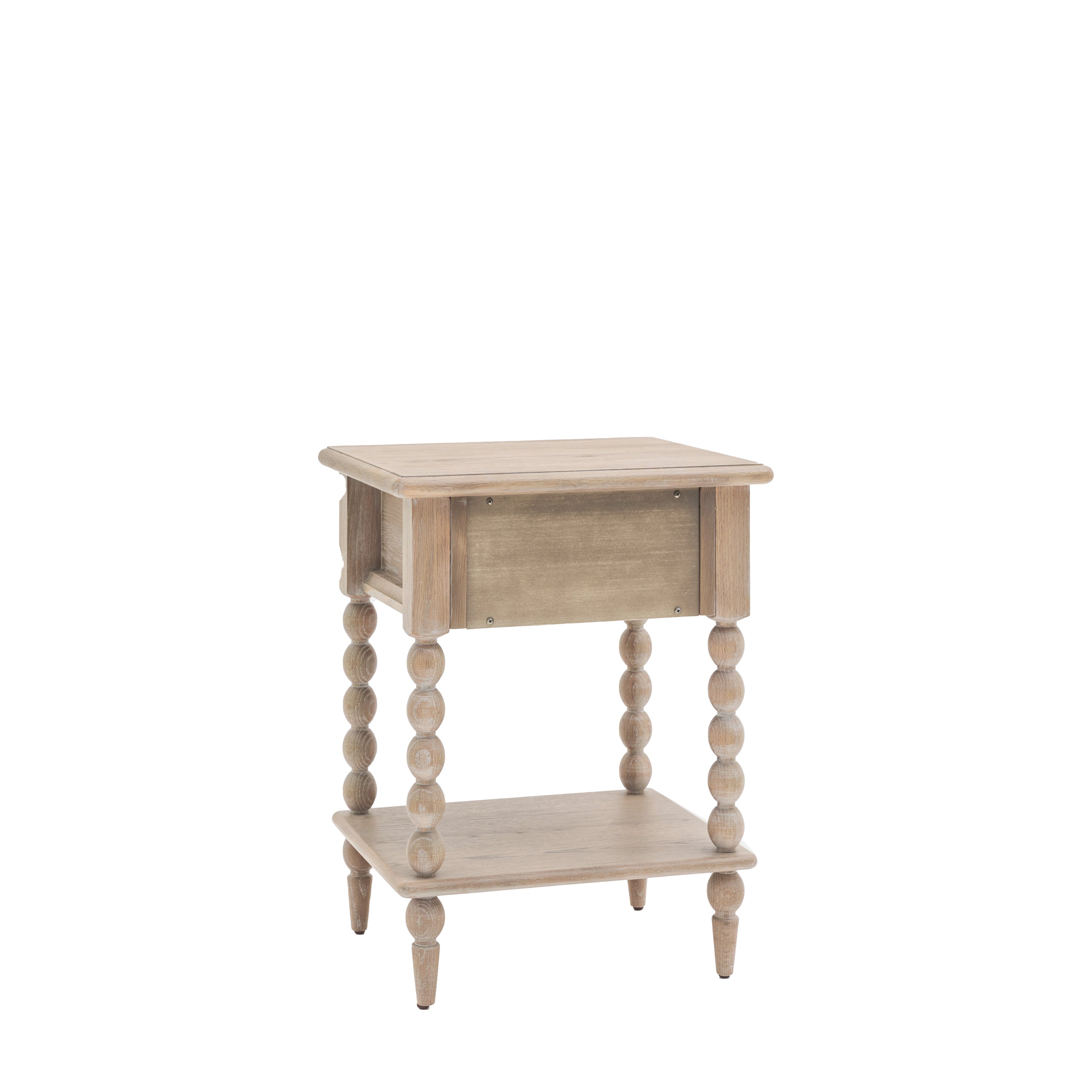 MABEL Natural 1 Drawer Bedside Table - detail and lifestyle view 7