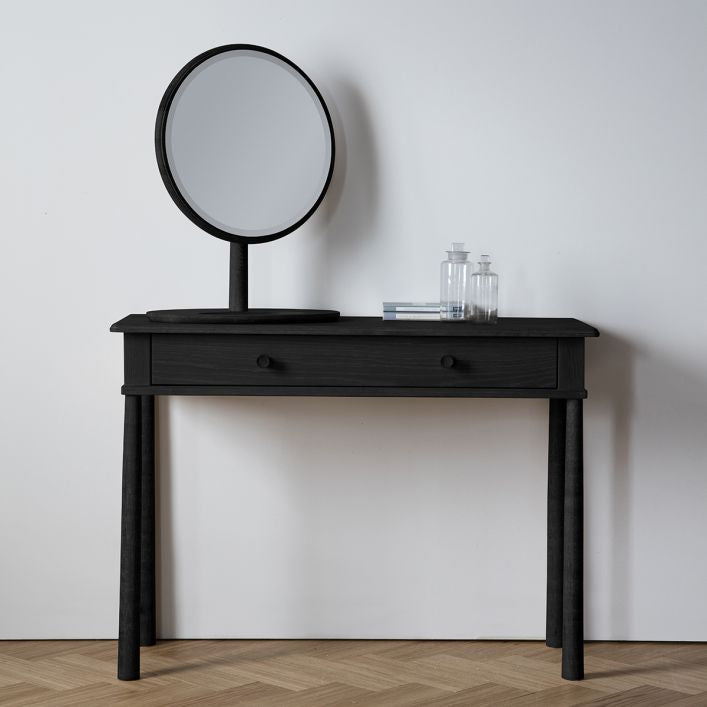 Axel black oak dressing table mirror | malletandplane.com