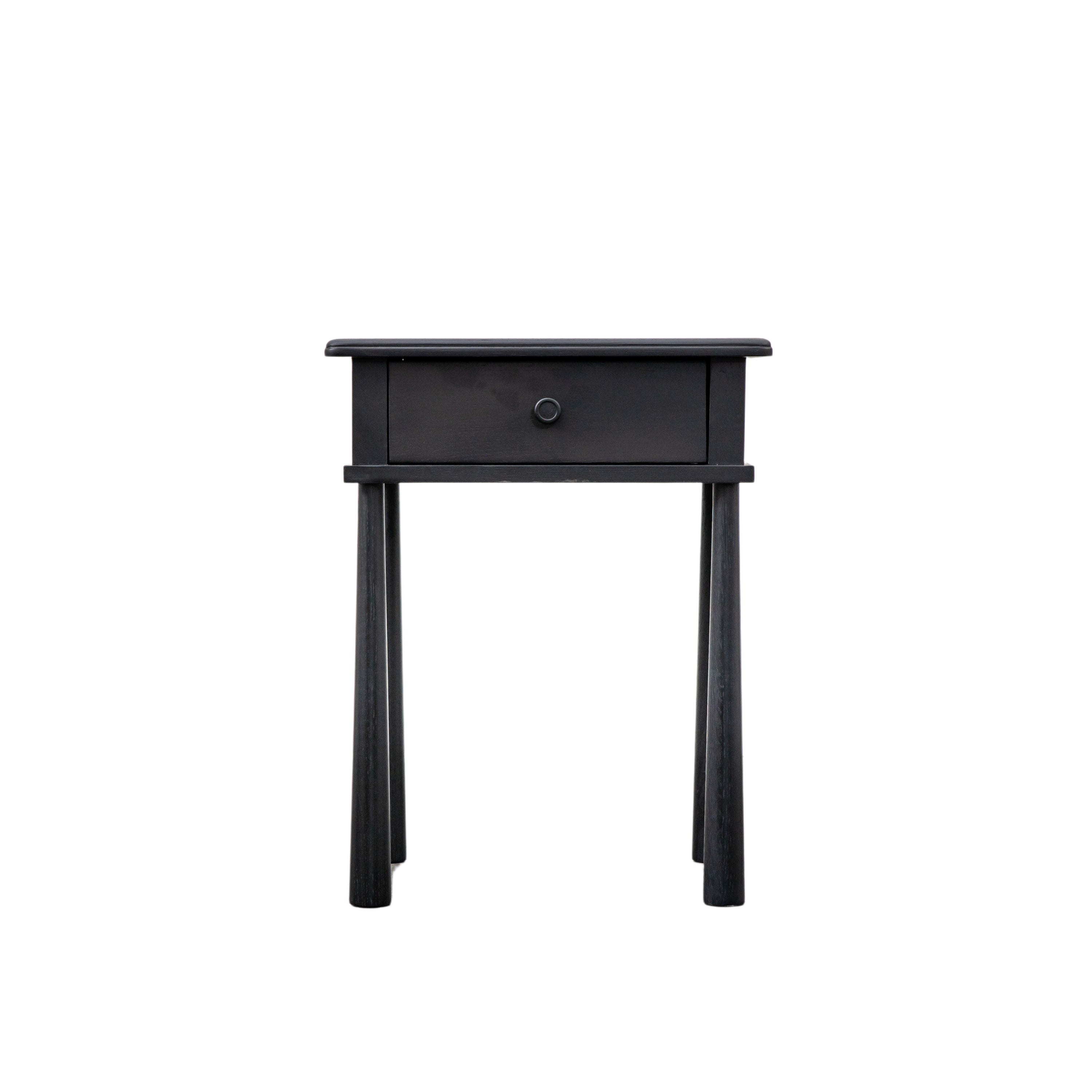 Axel Nordic style black bedside table with pull out drawer | MalletandPlane.com