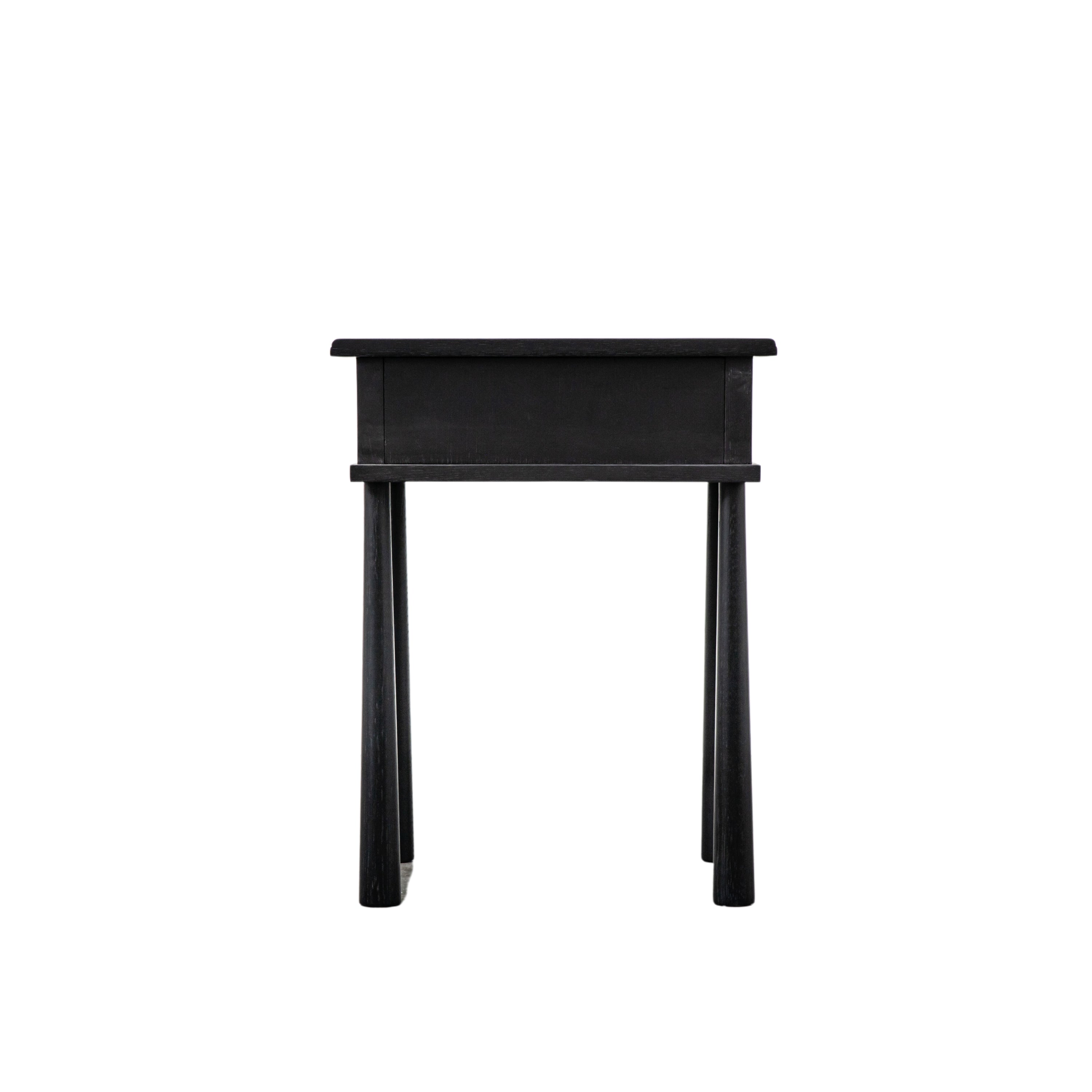 Axel Nordic style black bedside table with pull out drawer | MalletandPlane.com