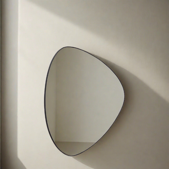 Cornelia large organic wall mirror with black frame | malletandplane.com