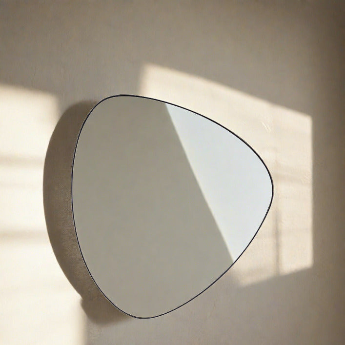 Cornelia large organic wall mirror with black frame | malletandplane.com