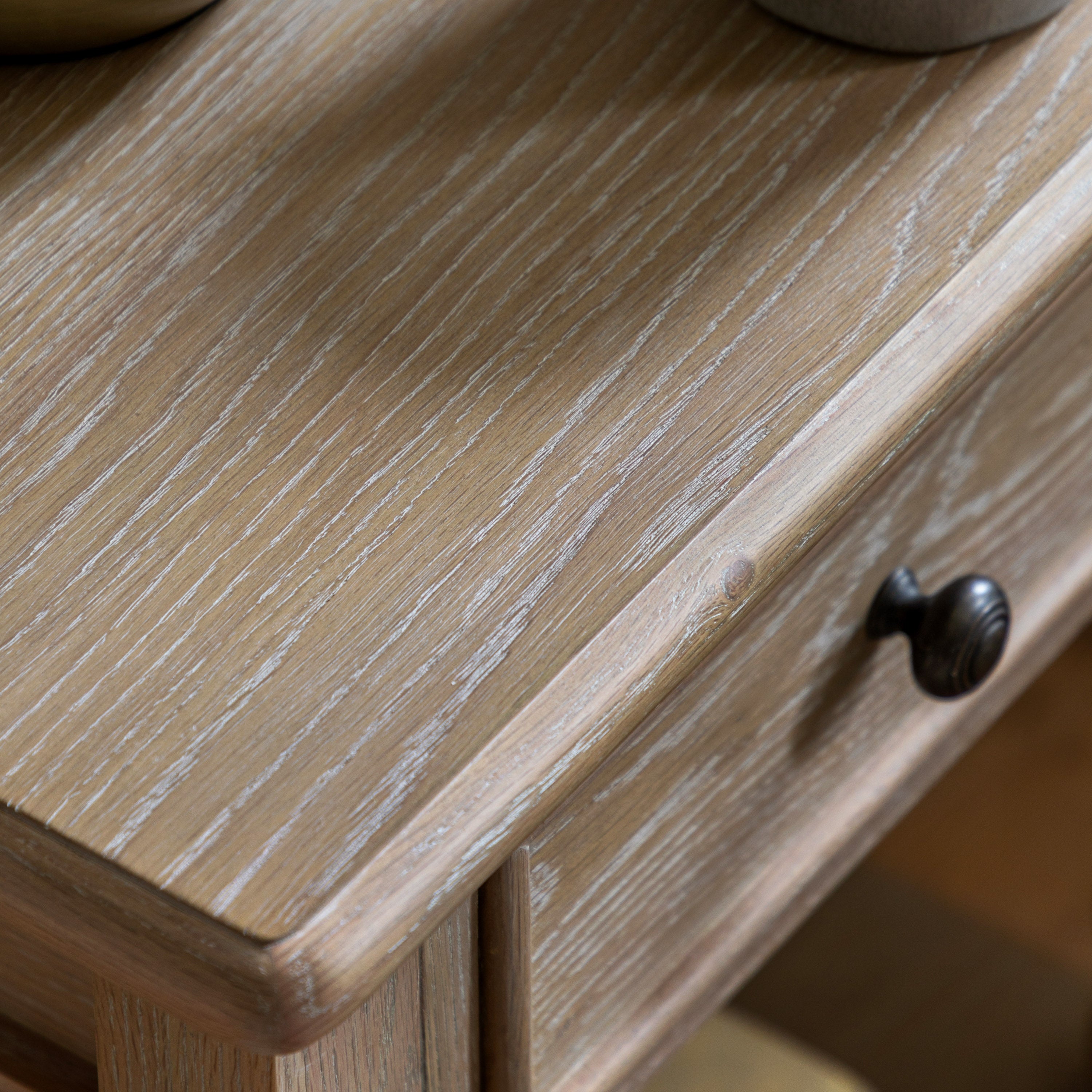 MABEL Natural 1 Drawer Bedside Table - detail and lifestyle view 4