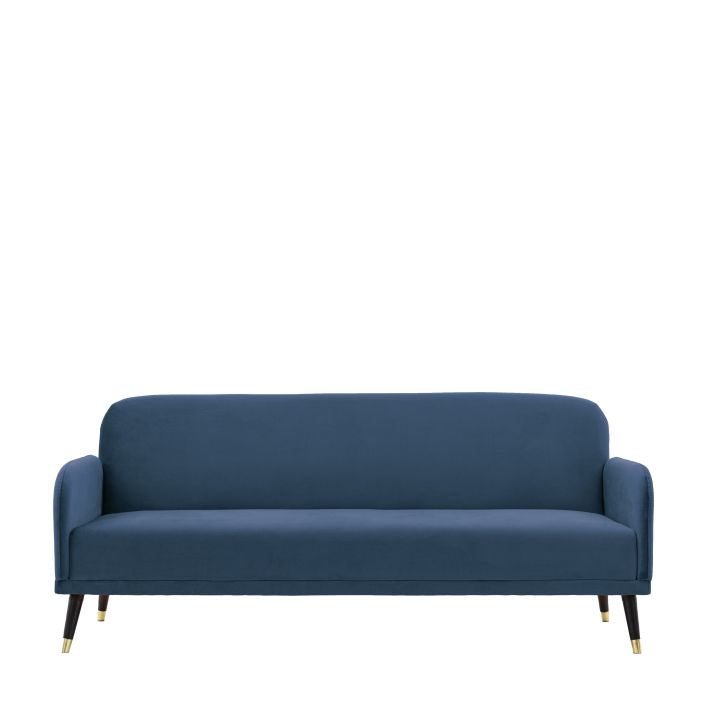 Steve click clack sofa bed in rust, cyan blue, or deep grey upholstery | malletandplane.com