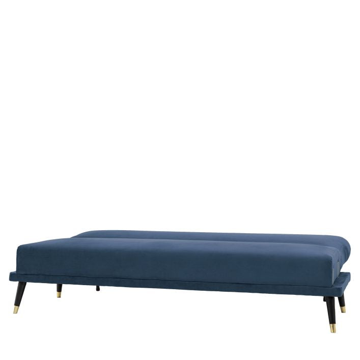 Steve click clack sofa bed in rust, cyan blue, or deep grey upholstery | malletandplane.com