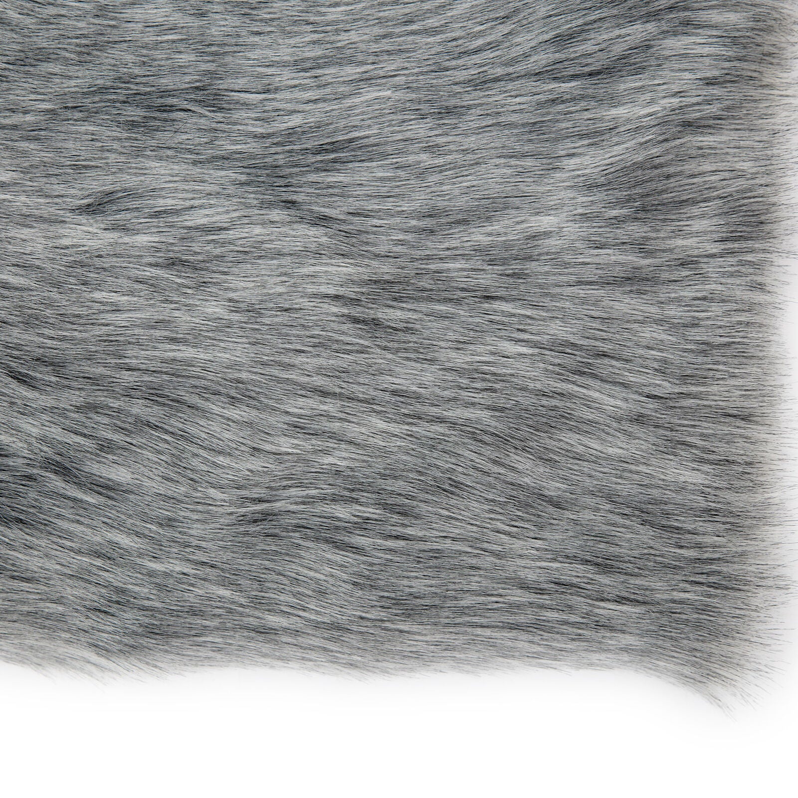 Alaska deep super soft grey faux fur throw | malletandplane.com