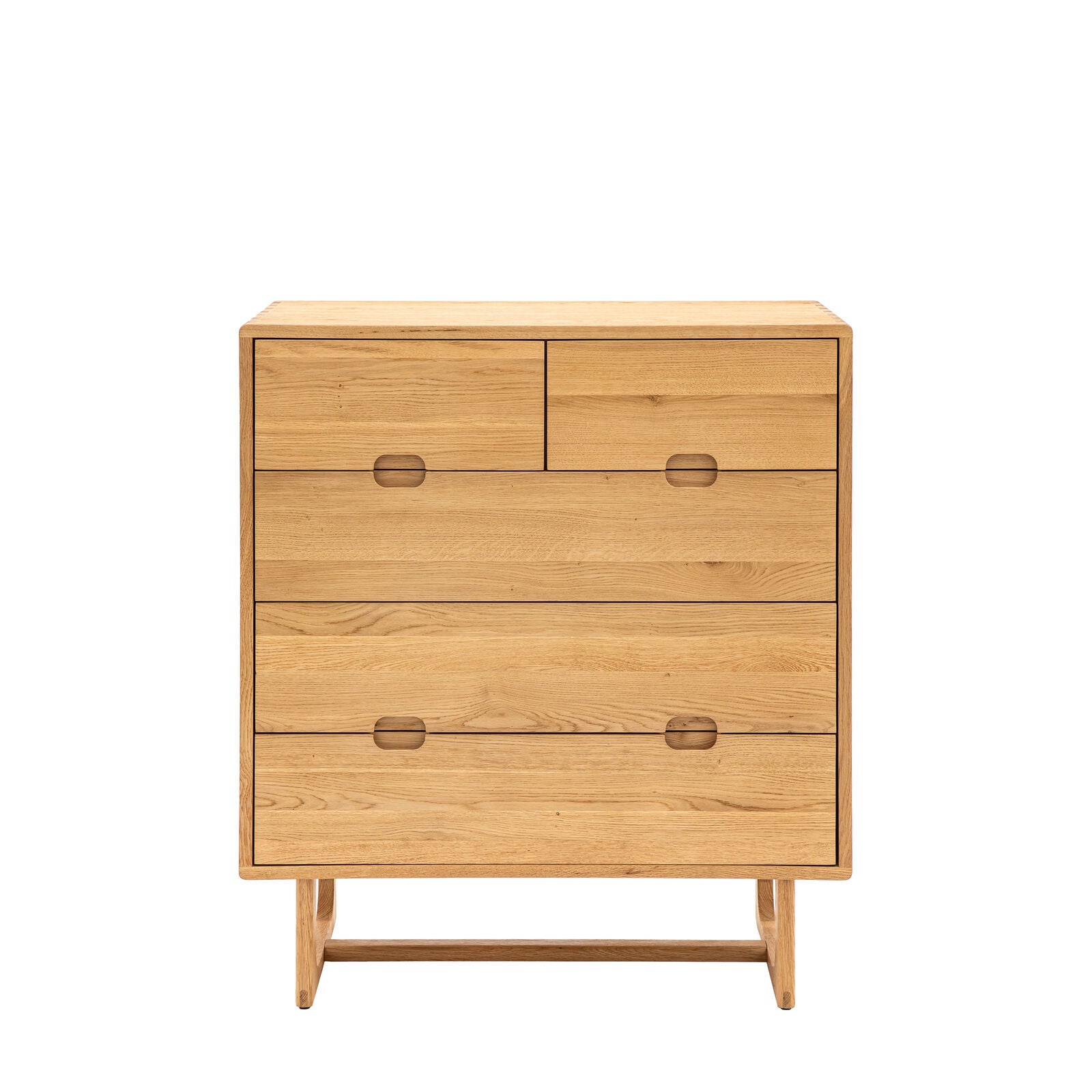 Artisan 5 drawer chest of drawers in oak with traditional jointing | malletandplane.com