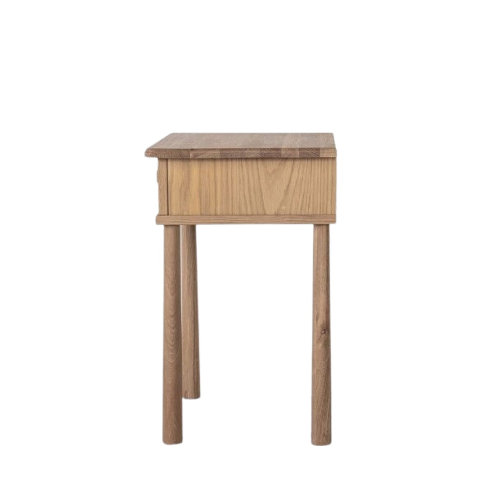 Axel Nordic style natural oak bedside table with pull out drawer | malletandplane.com