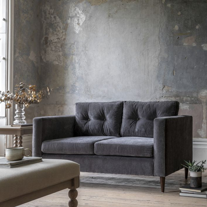 Chelsea charcoal 2 seater sofa | malletandplane.com