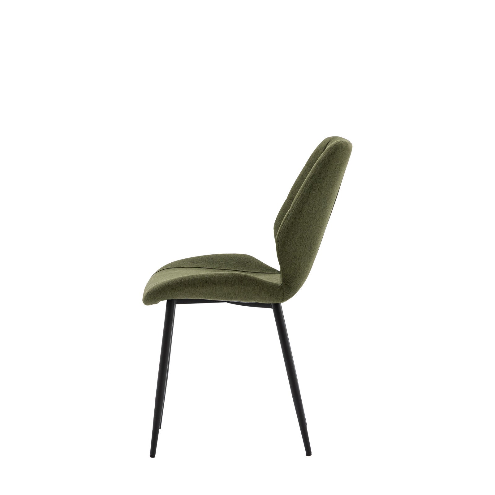 Balham set of 2 padded dining chairs in bottle green upholstery | malletandplane.com