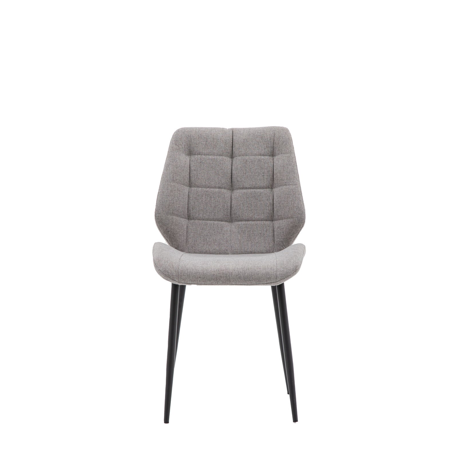 Balham set of 2 padded dining chairs in light grey upholstery | malletandplane.com