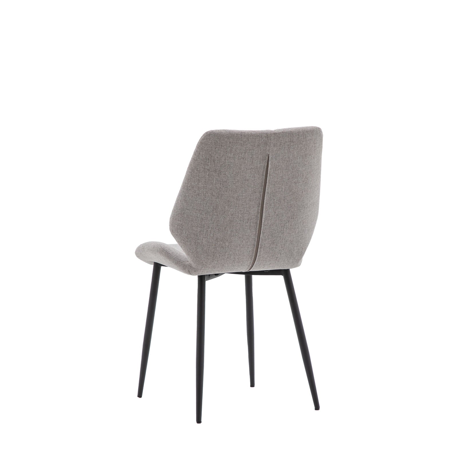 Balham set of 2 padded dining chairs in light grey upholstery | malletandplane.com