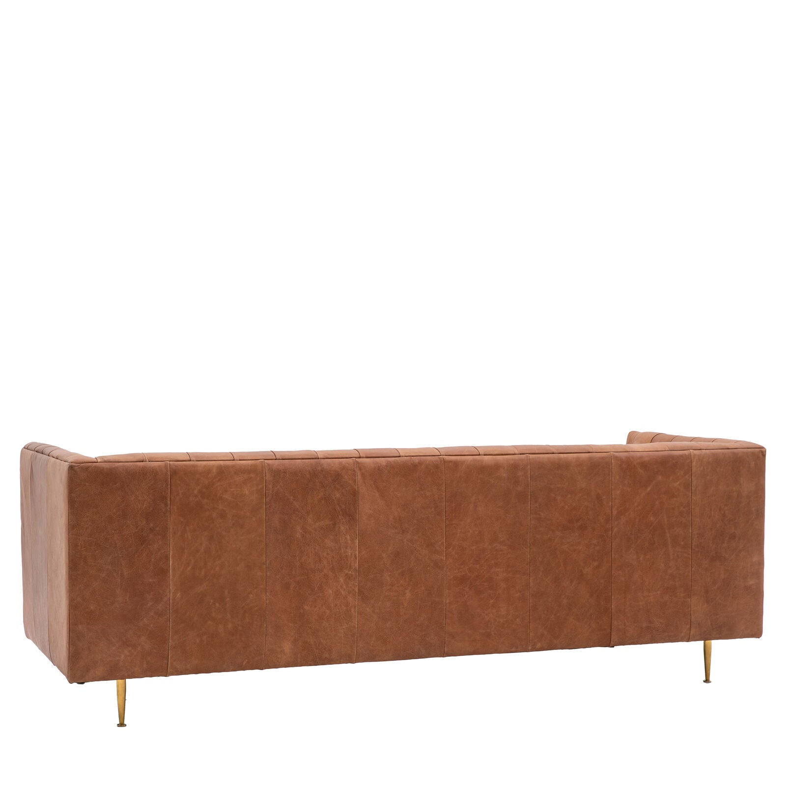 Banbury deep buttoned 3 seat brown leather sofa | malletandplane.com